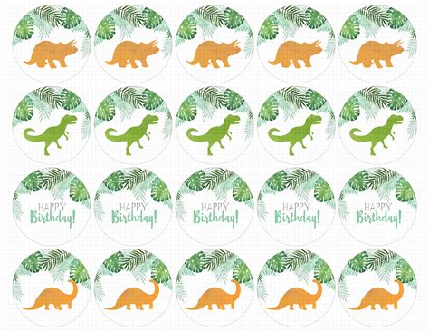 Dinosaur Cupcake Toppers: DINO CUPCAKE TOPPER | Etsy