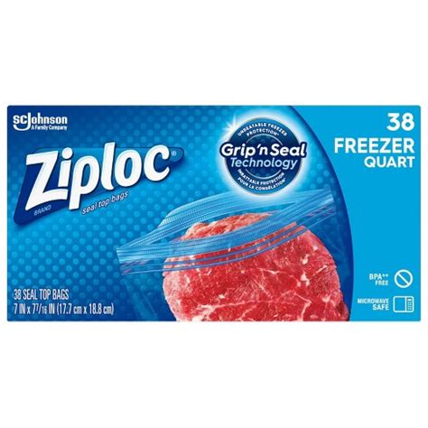 Ziploc Freezer Quart Bags : Target