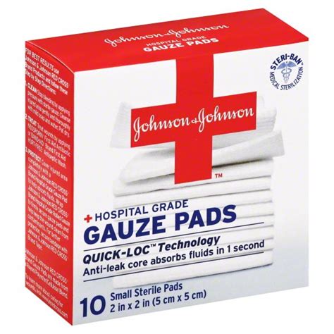 Johnson & Johnson Johnson & Johnson Gauze Pads, 10 ea - Walmart.com ...