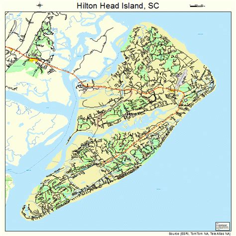 Hilton Head Island South Carolina Street Map 4534045