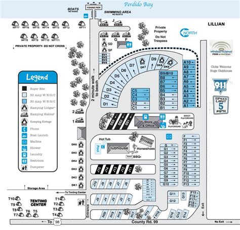 Campground Site Map | Camping photo, Campground, Gulf shores