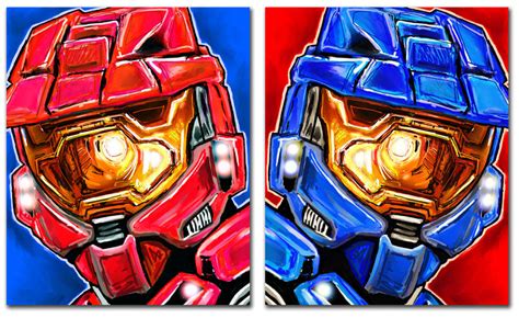 Halo Red vs Blue by Chasezephyr on DeviantArt