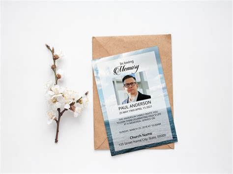 Funeral Announcement Card, Psd Template Graphic by Design Shop ...