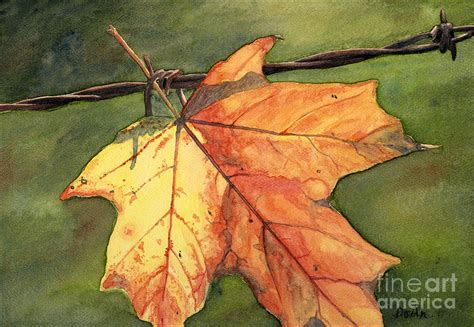 Autumn Maple Leaf Painting by Antony Galbraith - Fine Art America