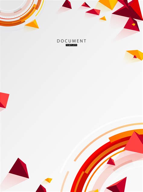 Vector Document Design Template Abstract Polygonal Stock Vector ...