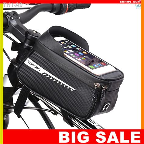 ☄♨Sunny Waterproof Bicycle Phone Mount Bags Front Frame Top Tube Bag ...