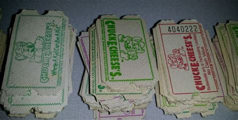 Chuck E. Cheese Discontinued Tickets Vintage 90's Token Lot of 344 ...