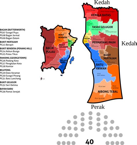 Penang District Map