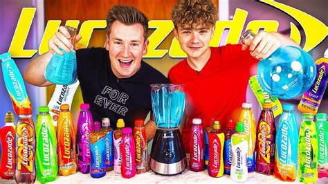 BROTHERS BLEND AND TASTE EVERY FLAVOUR OF LUCOZADE - YouTube