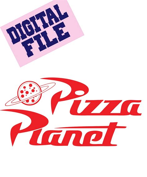 SVG and PNG Pizza Planet logo 3 designs .. instant download | Etsy