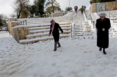 Snow in Israel: Unusual winter storm hits Middle East [PHOTOS] - UPI.com