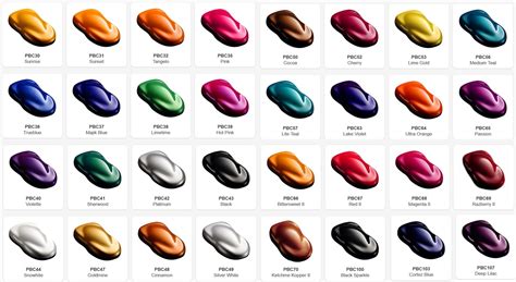 Pearl Paint Color Chart