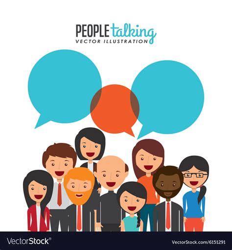 People talking Royalty Free Vector Image - VectorStock