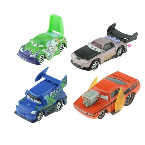 Disney Pixar Cars 4pcs/lot Snot Rod & DJ & Boost & Wingo 1:55 Diecast ...