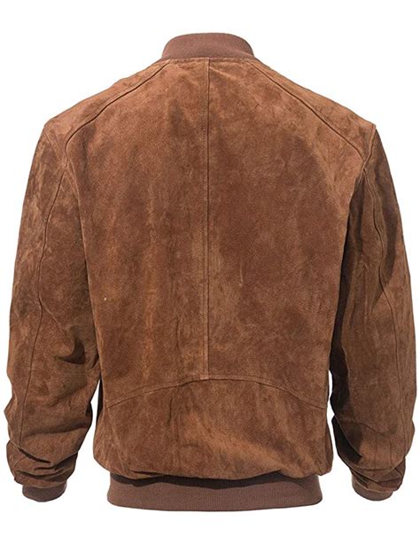 Adamsville Mens Brown Suede Bomber Jacket