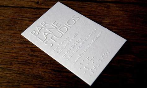 Braille on a business card. | Business card design, Business cards ...