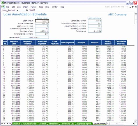 10 Free Amortization Schedule Excel Template - Excel Templates