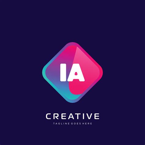 IA initial logo With Colorful template vector. 21810422 Vector Art at ...