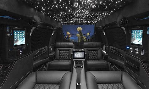 2021-cadillac-escalade-limo-office-interior - The Fast Lane Truck