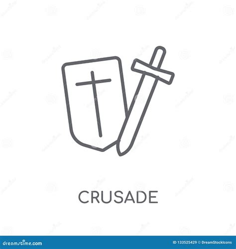 Crusade Linear Icon. Modern Outline Crusade Logo Concept on Whit Stock ...