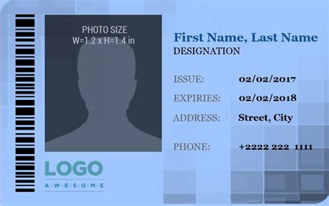 10 Free ID Card Templates - Blue Layouts