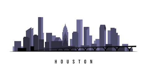 Free Vector | Flat houston skyline silhouette