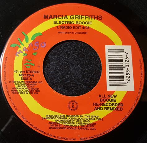 Marcia Griffiths – Electric Boogie (1989, Vinyl) - Discogs