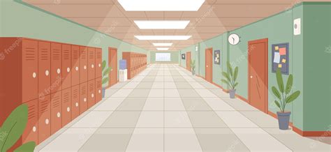 School Hallway Vector Art, Icons, and Graphics for Free Download - Clip ...