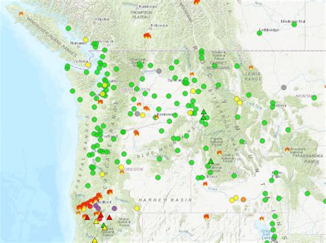 Pacific Northwest Fire Map – Map VectorCampus Map