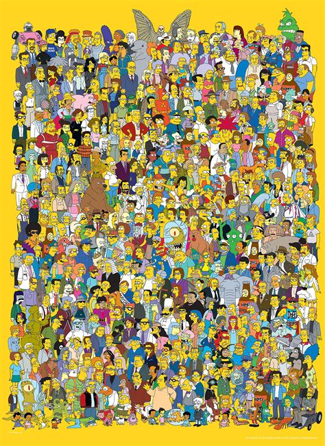 USAOPOLY The Simpsons Cast of Thousands 1000 Piece Jigsaw Puzzle ...