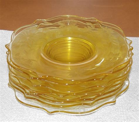 Vintage Lancaster Yellow Depression Glass finely by bettysworld4u