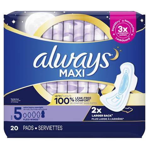 Always Maxi Size 5 Extra Heavy Overnight Pads with Wings | Always®