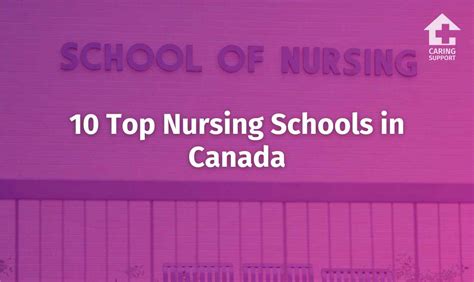 10 Top Nursing Schools in Canada | Caring Support