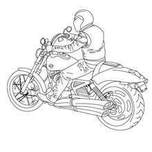 Harley Davidson Biker coloring page. Welcome to MOTORCYCLE coloring ...