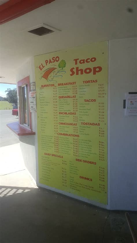 El Paso Taco Shop | 31464 CA-94, Campo, CA 91906, USA