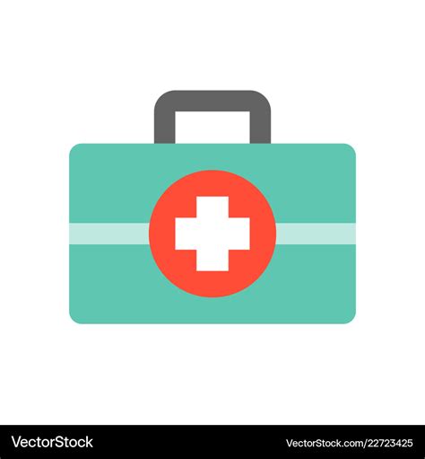 First aid kit medical and hospital related flat Vector Image