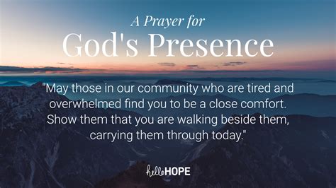 A Prayer for God’s Presence | helloHOPE