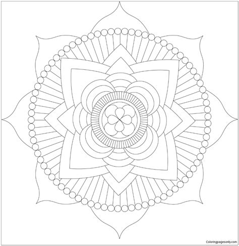 Lotus Mandala by Michelle Grewe Coloring Page - Free Printable Coloring ...