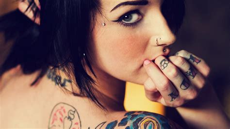 1920x1080 Resolution girl, brunette, tattoo 1080P Laptop Full HD ...