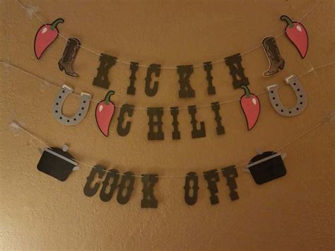 Chili Cook off Banner Cowboy Chili Cook Off Western Party - Etsy