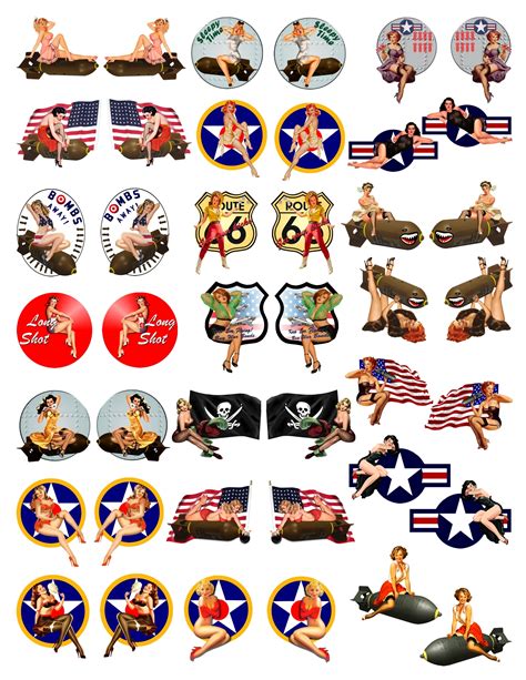 WWII Pinup Girl Nose Art Model Airplane Decals #32 [32] - $12.95 : Pin ...