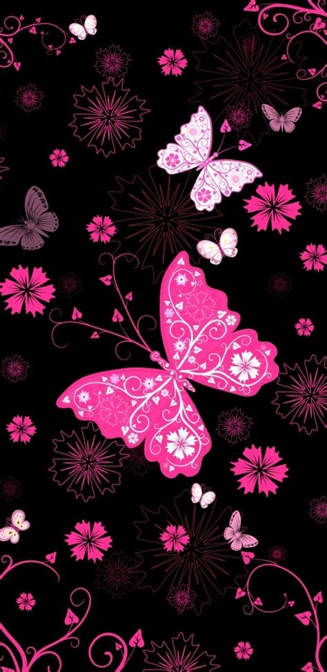 Pink Butterfly iPhone Wallpapers - Wallpaper Cave