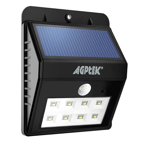 AGPtek Solar lights Bright 8 LED Solar Powered Led Security Lights with ...