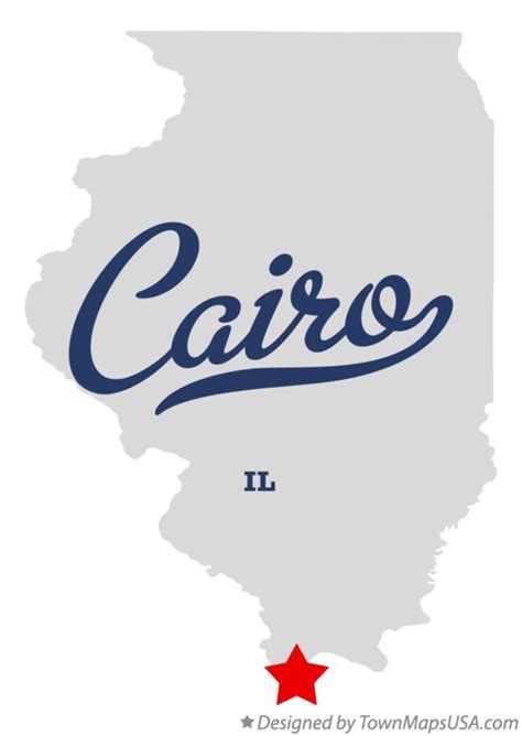 Map of Cairo, IL, Illinois