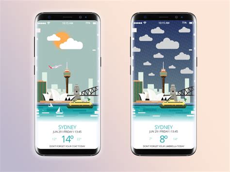 Animated Weather App by Carlos on Dribbble