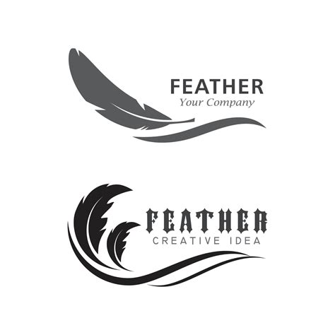 Feather Logo Vector Template Symbol Design 9971846 Vector Art at Vecteezy