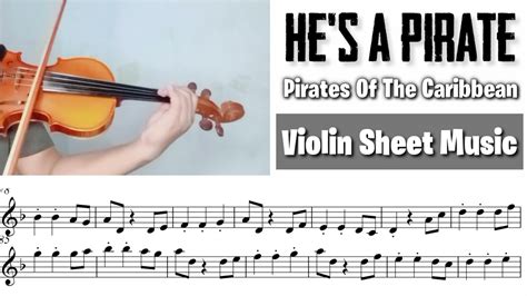 Free Sheet || He's A Pirate - Pirates Of The Caribbean || Violin Sheet ...