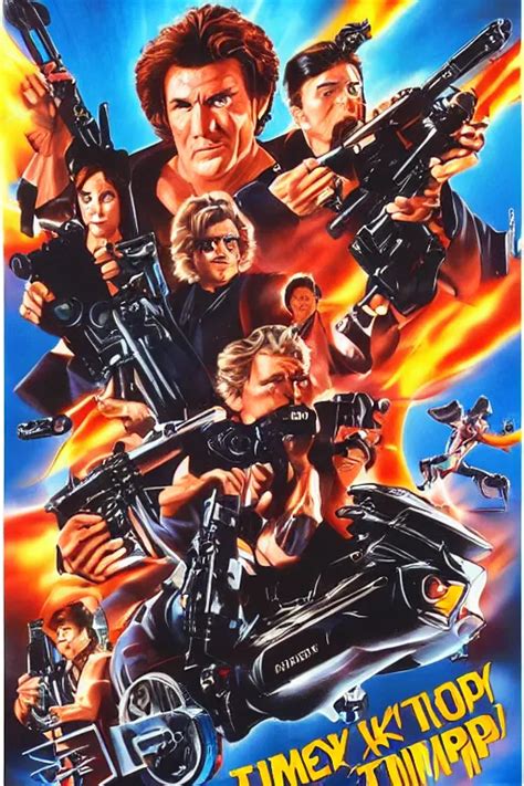 movie poster for timecop academy, airbrushed artwork, | Stable ...