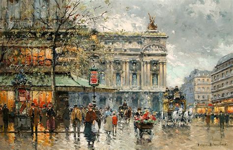 Antoine Blanchard (1910 - 1988) Cafe de la Paix | Paris painting, Paris ...