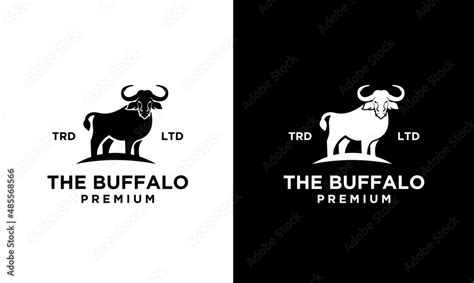 black buffalo vector logo design Stock Vector | Adobe Stock